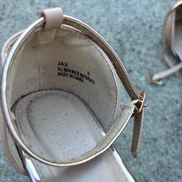 Charlotte Russe gold flats with ankle strap - Picture 2 of 5